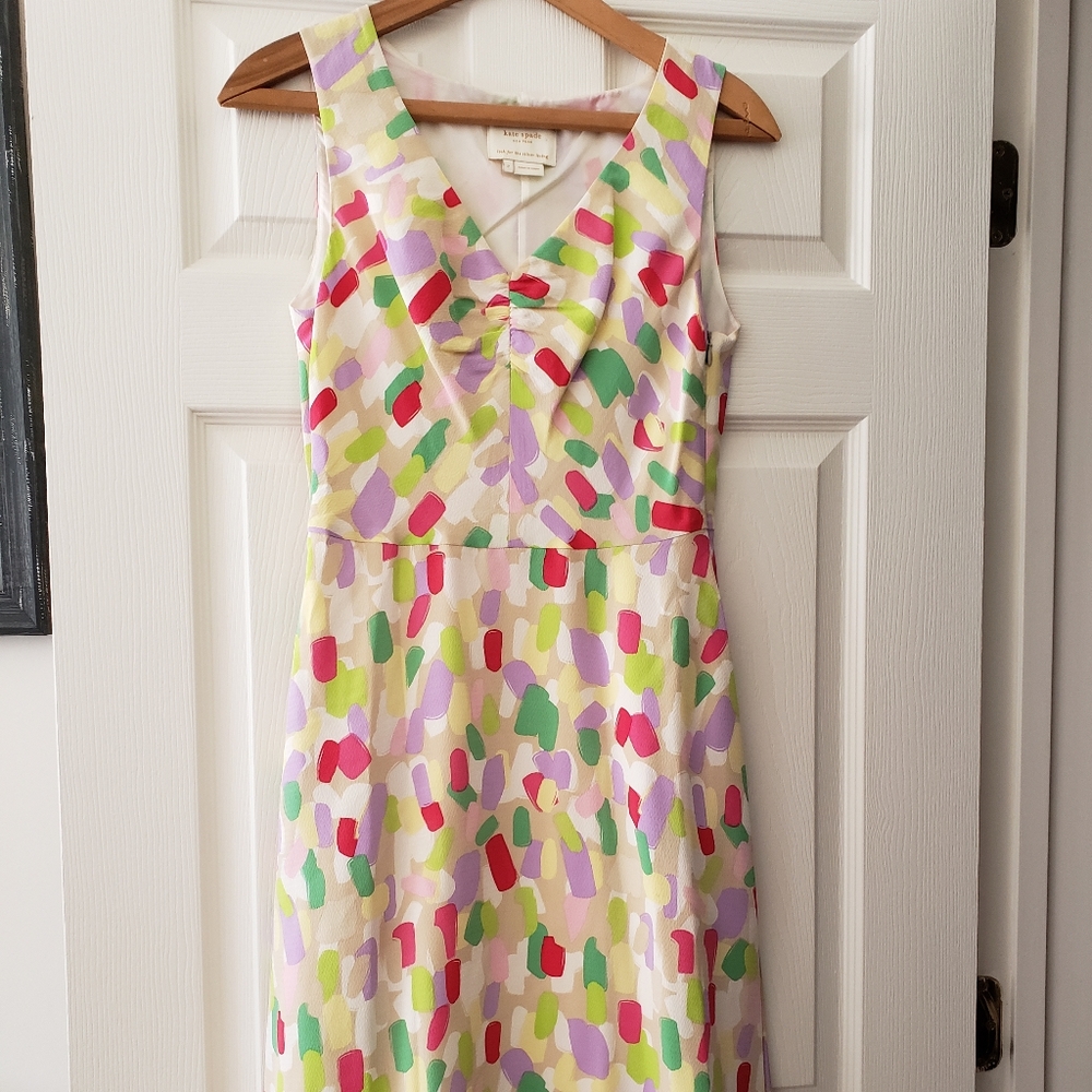 Kate Spade v-neck shift silk dress